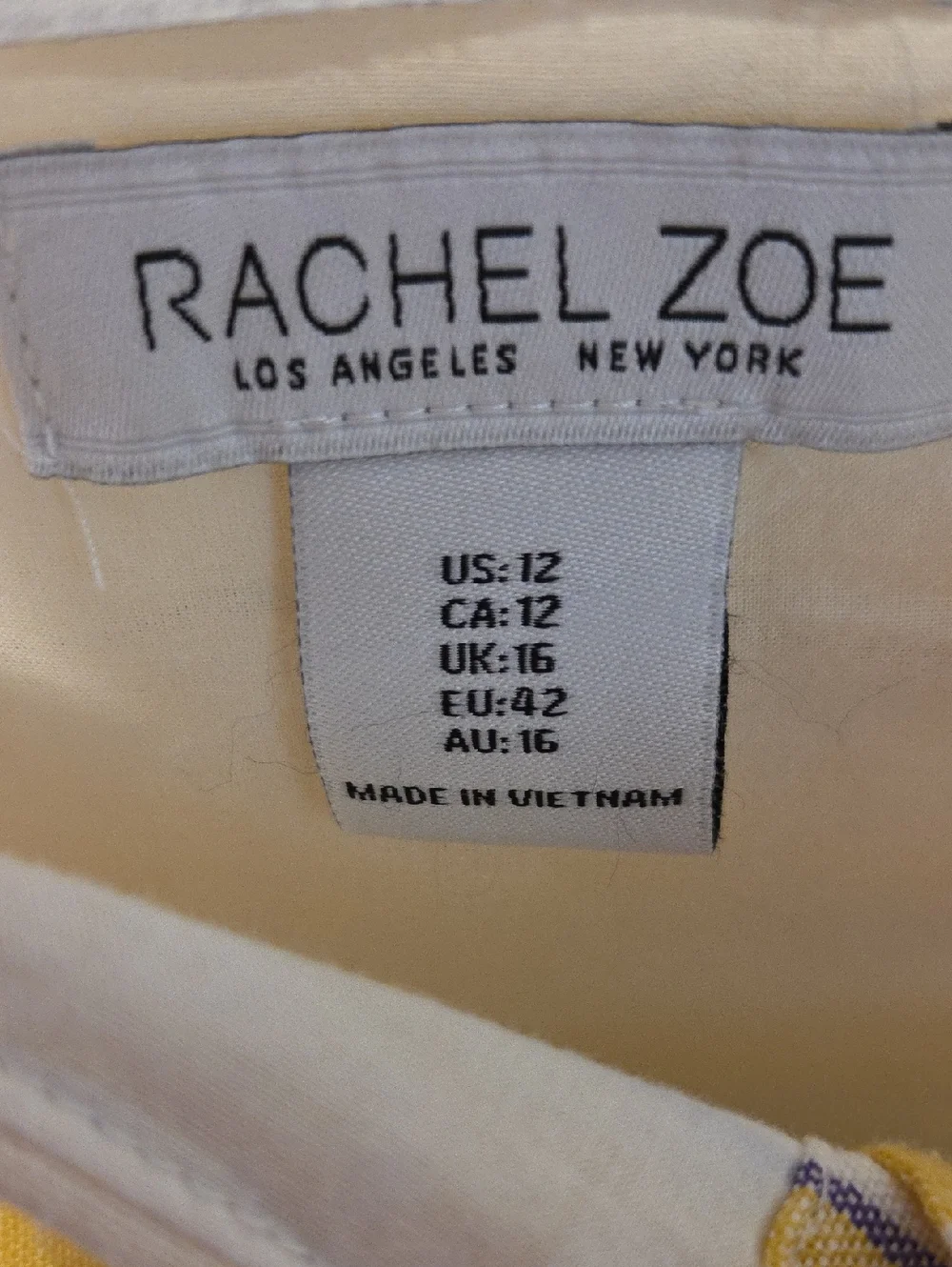 Rachel Zoe Yellow and White And Pruple Striped Dress - Picture 2 of 5